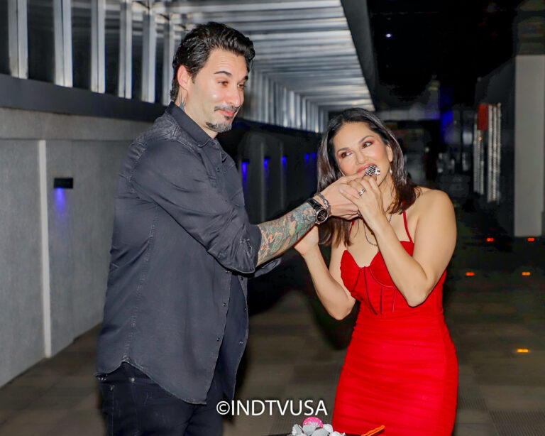 Sunny Leone celebrates her birthday with paps; cuts the cake with Daniel Weber